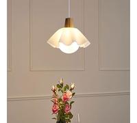 BZXSDRTF Lampada a sospensione da pranzo in acrilico da 11,02 pollici, lampada a sospensione da comodino in vetro a testa singola, a forma di fiore, adatta per isole da cucina, bar, sale studio.