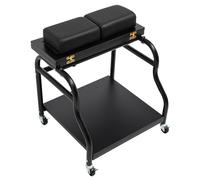 BZYFJB Passeggino per manicure e massaggi | Carrello da salone portatile con 4 ruote e poggiapiedi | Dispositivo professionale per la cura dei piedi per saloni di bellezza (nero, leggero e robusto)