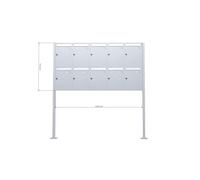 C-01 10 Acciaio inox V2A Sistema di cassette per le lettere con piastra di base