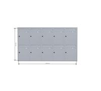 C-01 10 sistema di cassette per le lettere da incasso in acciaio inox V2A