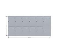 C-01 11 sistema di cassette per le lettere da incasso in acciaio inox V2A