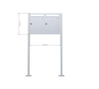 C-01 2 Acciaio inox V2A Sistema di cassette per le lettere con piastra di base