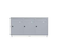 C-01 3 sistema di cassette per le lettere da incasso in acciaio inox V2A