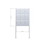 C-01 9 Acciaio inox V2A Sistema di cassette per le lettere con piastra di base