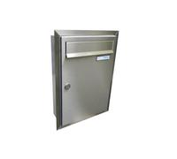 C-01 Cassetta postale incassata a muro in acciaio inox con targhetta portanome