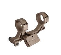 C/1 Modular Cantilever Riflescope Mount, w/34mm Dual Scope Ring, One-Piece & Offset Side 45 Gradi RMR T2 Footprint Piastra di Montaggio Base, 4,9 cm Centerline Altezza, Fit 20mm Picatinny Rail, Tan