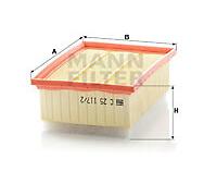 MANN-FILTER filtro aria C25117/2 cartuccia 246x169x70 mm