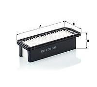 MANN-FILTER filtro aria C26036 cartuccia 262x96x61 mm