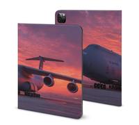 C-5 Galaxy Transport Plane Us Air Force Airplane Custodia compatibile per iPad Pro 2021 (11 pollici) Custodie per tablet Cover protettiva Auto Wake/Sleep