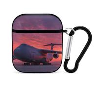 C-5 Galaxy Transport Plane US Air Force Custodia per aeroplano compatibile con AirPods 1/2 custodie protettive rigide per donne e uomini