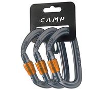 C.A.M.P. – Moschettoni a ghiera Orbit Lock – Set da 3 – Grigio Unisex