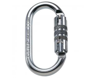 C.A.M.P. - Steel Oval 2 Lock -Stahlkarabiner - Moschettone in acciaio grigio
