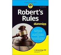 C. Alan Jennings Robert's Rules For Dummies (Tascabile)