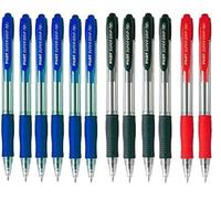 C.arge - Penna Pilot Supergrip, confezione da 12 pezzi (6 blu, 4 nere, 2 rosse)