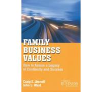 C. Aronoff J. Ward Family Business Values (Tascabile)