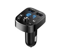 (C)Auto Bluetooth FM Trasmettitore Modulatore Adattatore per Chiamate Vivavoce Auto AUX Caricabatterie Lettore
