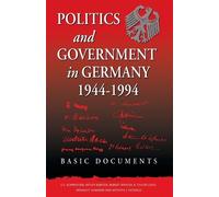 C. C. Schweitzer Politics and Government in Germany, 1944-1994 (Tascabile)