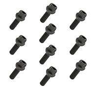 C CARBONADO Bullone per ruota M14 x 1,5 R14, fascia sferica, 34 mm, colore nero, fissaggio ad alta resistenza per cerchioni in alluminio e acciaio (16)