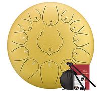 C Chiave Tongue Thumue Drum 12 Pollici 13 Note, Tamburo Etereo Con Mazze, Libro Tutorial, Adesivo Tonico E Borsa Da Viaggio, Per Campeggio, Meditazione, Terapia Musicale (Color : Gold)