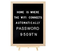 C CRYSTAL LEMON Bacheca in feltro nero, 30,5 x 40,6 cm, 776 lettere pretagliate (1,9 cm e 2,5 cm), bacheca intercambiabile con cornice in legno per casa, ufficio ed eventi