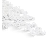 C CRYSTAL LEMON Lettere bianche precut per letter board in feltro, 394 pezzi, 1,9 cm, lettere numeri e simboli in plastica, compatibili con lavagne standard, non adatte a pegboard