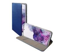 C D R Custodia a libro per Samsung Galaxy S20 / S20 5G SM-G980F, SM-G981F, chiusura magnetica, comoda taschina portatessere, funzione supporto, rivestimento in similpelle a trama intrecciata (BLU)