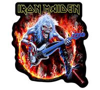 C&D Visionary Iron Maiden - Adesivo con anello di fuoco, colore: nero e rosso