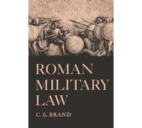 C. E. Brand Roman Military Law (Tascabile)