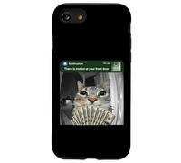 C"è movimento alla porta di casa divertente gatto movimento meme Custodia per iPhone SE (2020) / 7/8