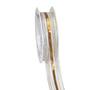 C.E. Pattberg 972520-634 Nastro in Organza, Poliestere, Oro, 20-m-Roll 25 mm Width