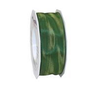 C.E. Pattberg Lyon Wired Taffeta Ribbon, Moss Green, 40 mm-25 m 40 mm - 25 m Mos
