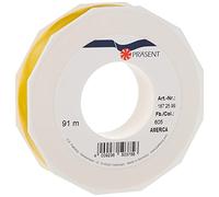 C.E. PATTBERG Nastro colore giallo, rotolo nastro regalo, lungh. 91 m, largh. 25 mm, per decorare, abbellire pacchetti di Natale e pacchi regalo in ogni occasione