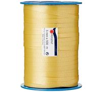 C.E. PATTBERG Nastro colore oro, rotolo nastro regalo, lungh. 500 m, largh. 5 mm, per decorare, abbellire pacchetti di Natale e pacchi regalo in ogni occasione