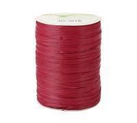 C.E. Pattberg - Nastro in Rafia Bordeaux, 100 m, per Regali, Accessori per Decorazioni e Artigianato, per Ogni Occasione, Rosso Scuro, Bobina da 100 Metri