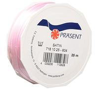 C.E. Pattberg - Nastro Regalo in Raso con Rose, 27 m, per incartare Regali, Larghezza 1 cm, Nastro Decorativo per Decorazioni e Artigianato, Nastro Decorativo per Regali per Ogni Occasione