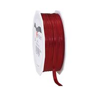 C.E. Pattberg, nastro satinato bordeaux, 50 m per confezioni regalo, larghezza 6 mm, nastro regalo per decorazioni e artigianato, nastro decorativo per regali, per ogni occasione