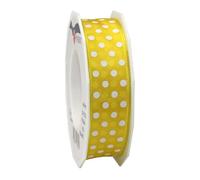 C.E. Pattberg Nastro Stampato e cablato, taffettà, Lime-Bianco, 25mm-20m, 20 unità