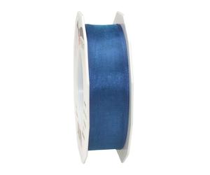 C.E. Pattberg Präsent 25 mm 25 m Wired Organza Ribbon 4-Seasons, Blue 25mm - 25m
