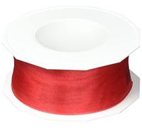 C.E. Pattberg Präsent 4-Seasons - Nastro in organza rinforzato, 40 mm x 25 m, colore rosso
