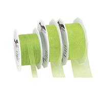 C.E. Pattberg Präsent - Four Seasons Organza wired edge Ribbon Grass Green 10 mm