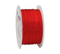 C.E. Pattberg Präsent Lyon - Nastro in taffetà cablato, Larghezza 10 mm, Lunghezza 25 m, Colore: Rosso