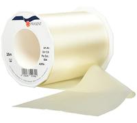 C.E. Pattberg Präsent - Nastro satinato Adria, 112 mm x 25 m, colore: Crema