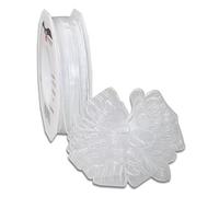 C.E. Pattberg Präsent Venedig - Nastro con Fiocco Bianco, Larghezza 25 mm, Lunghezza 25 m