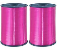 C.E. Pattberg - Rotolo di nastro da pacchi arricciabile, America,10 mm, 250 m, colore rosa (Confezione da 2)