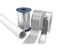 C.E. Pattberg - Set di 4 cinghie per bagagli, nastro + carta, Blu (Argento) - 95099-631