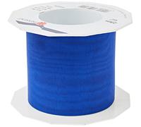 C.E. PATTBERG SHEER Nastro organza color blu reale, nastro chiffon per pacchi regalo, lungh. 25 m, largh. 72 mm, nastro largo per incartare regali, decorare, bricolage, nastri decorativi tessuto