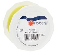 C.E. PATTBERG SHEER Nastro organza color giallo, nastro chiffon per pacchi regalo, lungh. 25 m, largh. 40 mm, nastro largo per incartare regali, decorare, bricolage, nastri decorativi tessuto