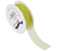 C.E. PATTBERG SHEER Nastro organza color lime, nastro chiffon per pacchi regalo, lungh. 25 m, largh. 25 mm, nastro largo per incartare regali, decorare, bricolage, nastri decorativi tessuto