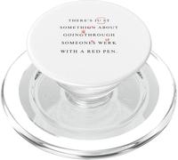 C"è qualcosa nel modificare la penna rossa Scrittura divertente umorismo PopSockets PopGrip per MagSafe