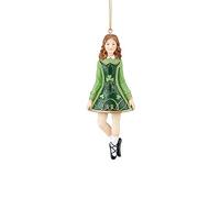 C&F Home Ornamento natalizio a forma di quadrifoglio di San Patrizio a forma di ballerina irlandese, colore: verde
